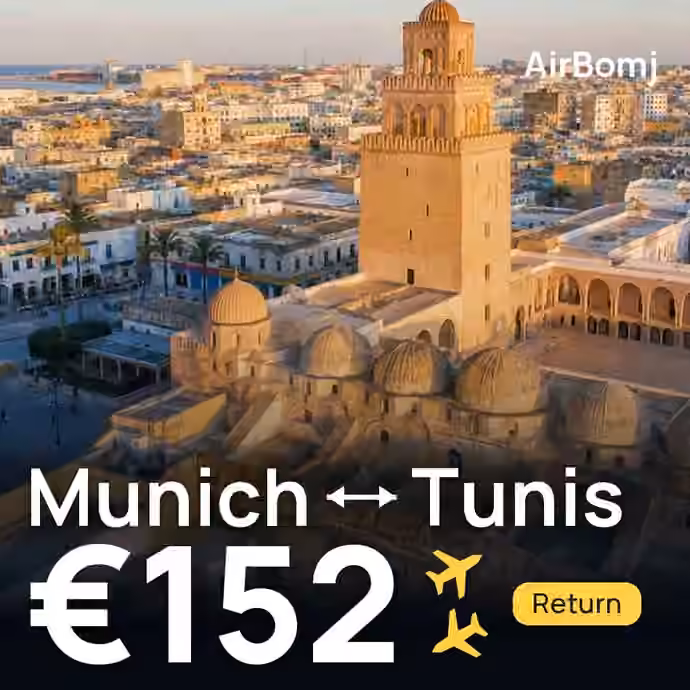 Munich → Tunis for €152
