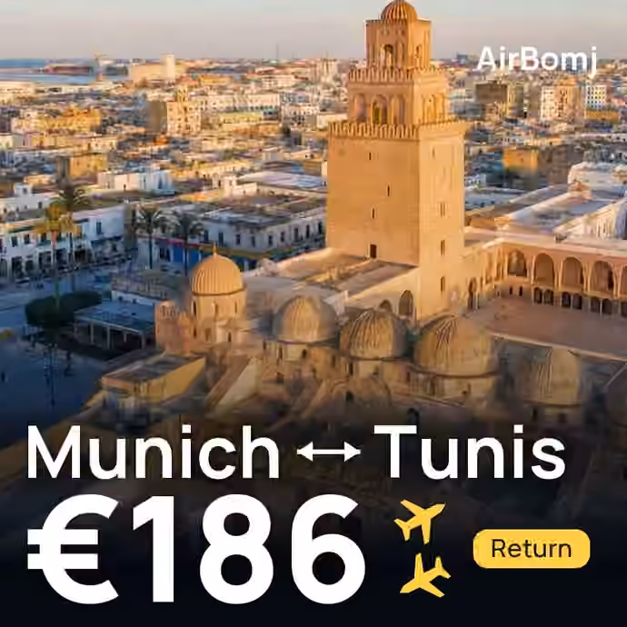 Munich → Tunis for €186