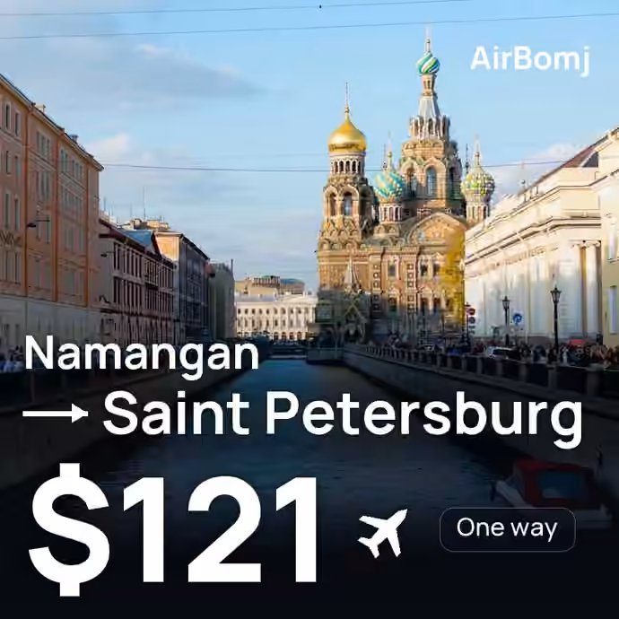 Namangan → Saint Petersburg for $121