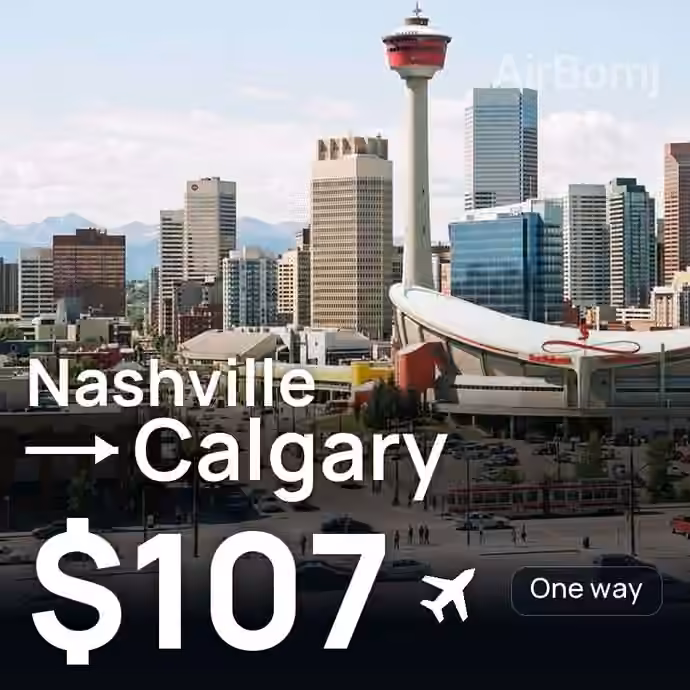 Nashville → Calgary for $107
