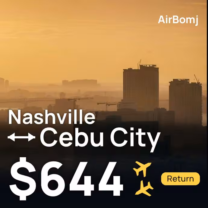Nashville → Cebu City for $644