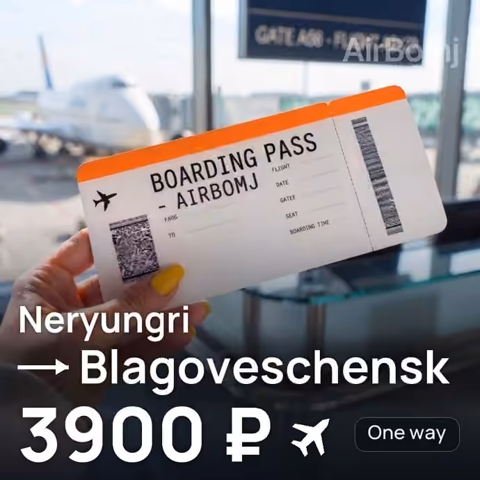 Neryungri → Blagoveschensk for 3900 ₽