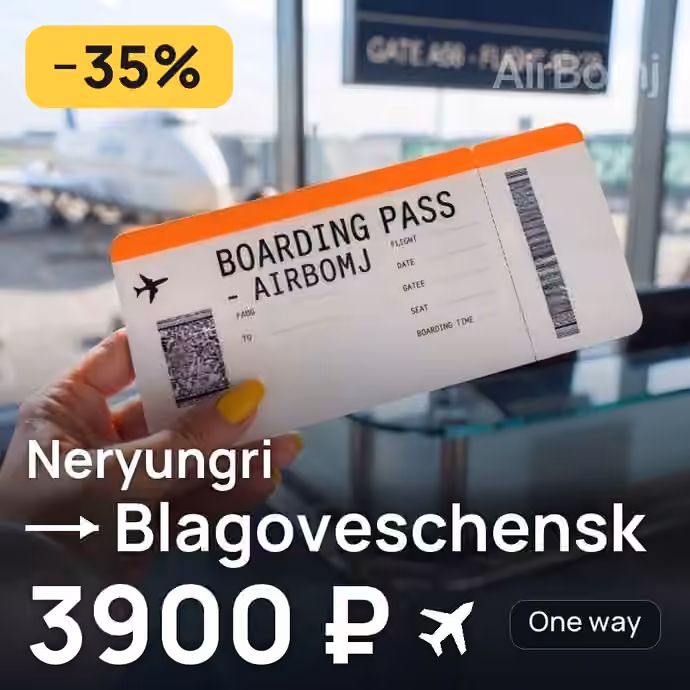 Neryungri → Blagoveschensk for 3900 ₽