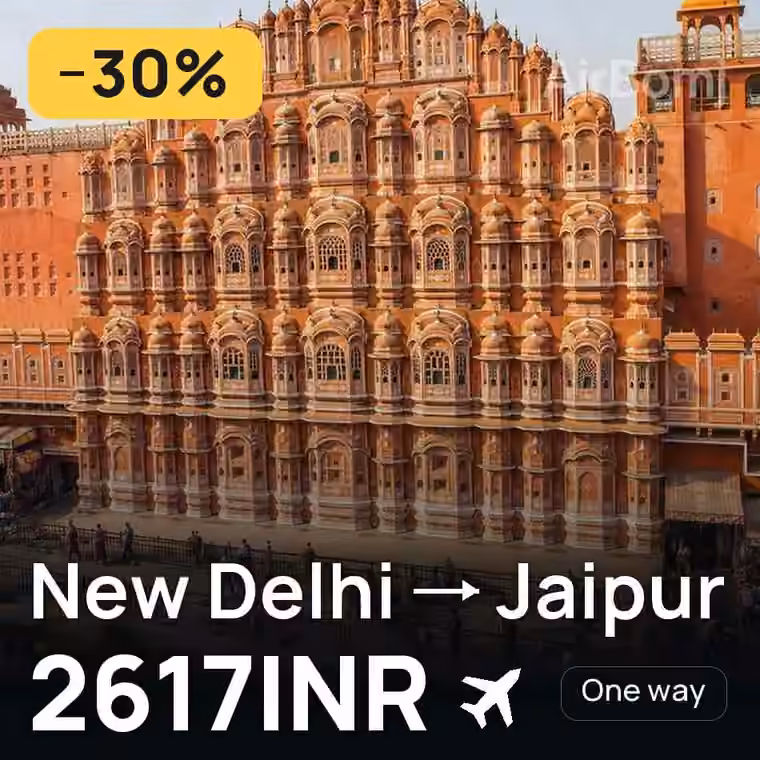 New Delhi → Jaipur for 2617 INR