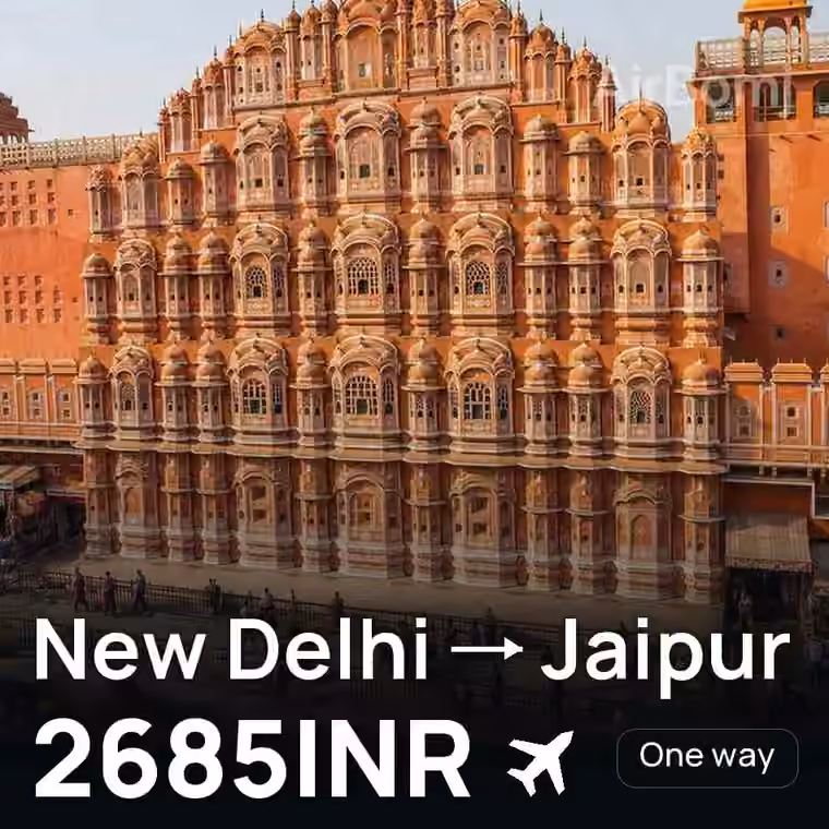 New Delhi → Jaipur for 2685 INR