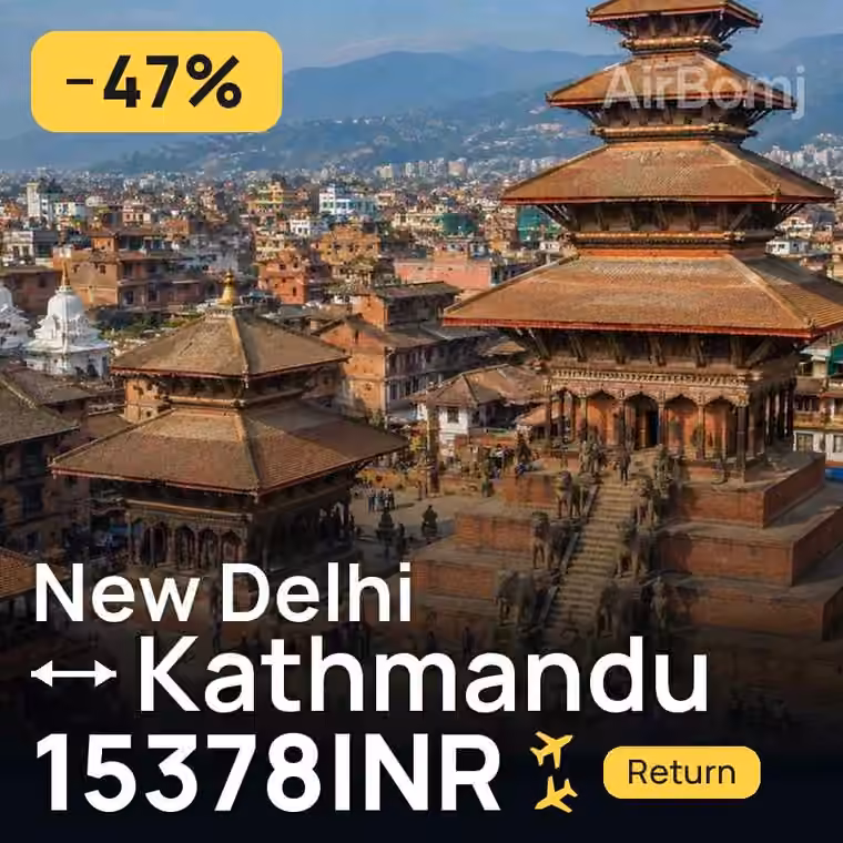 New Delhi → Kathmandu for 18779 INR