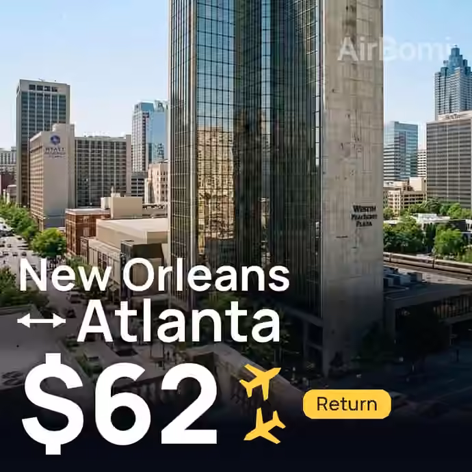 New Orleans → Atlanta for $62