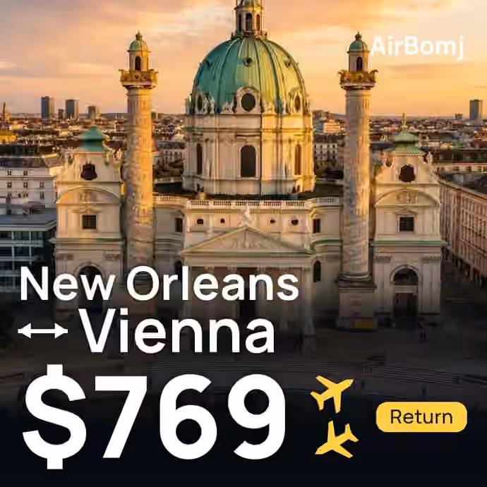 New Orleans → Vienna for $769