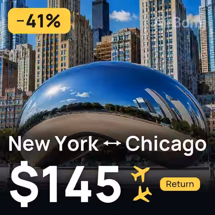 New York → Chicago for $145