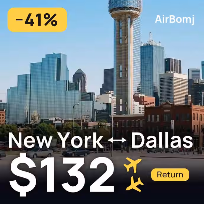 New York → Dallas for $132