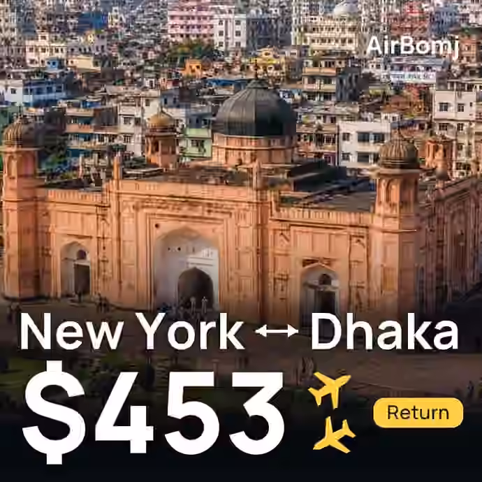 New York → Dhaka for $453