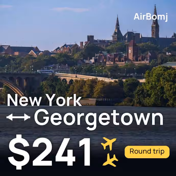 New York → Georgetown for $241