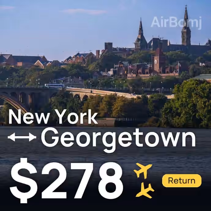 New York → Georgetown for $278