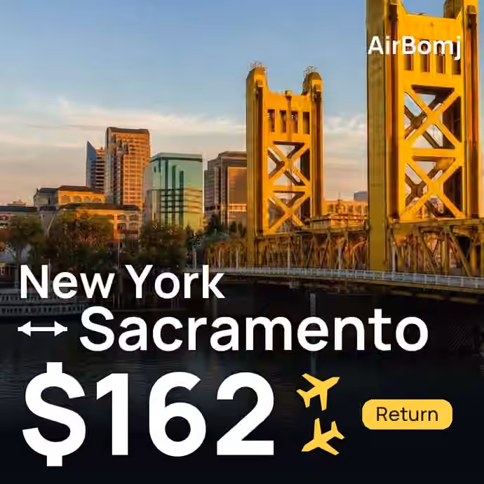 New York → Sacramento for $162