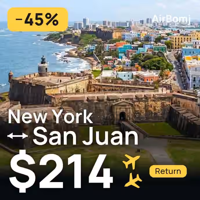 New York → San Juan for $214