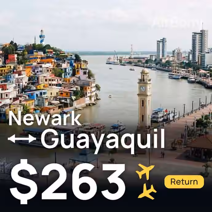 Newark → Guayaquil for $263