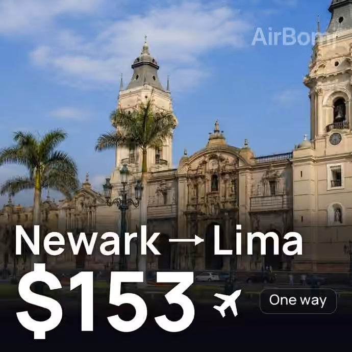 Newark → Lima for $153