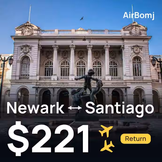Newark → Santiago for $221