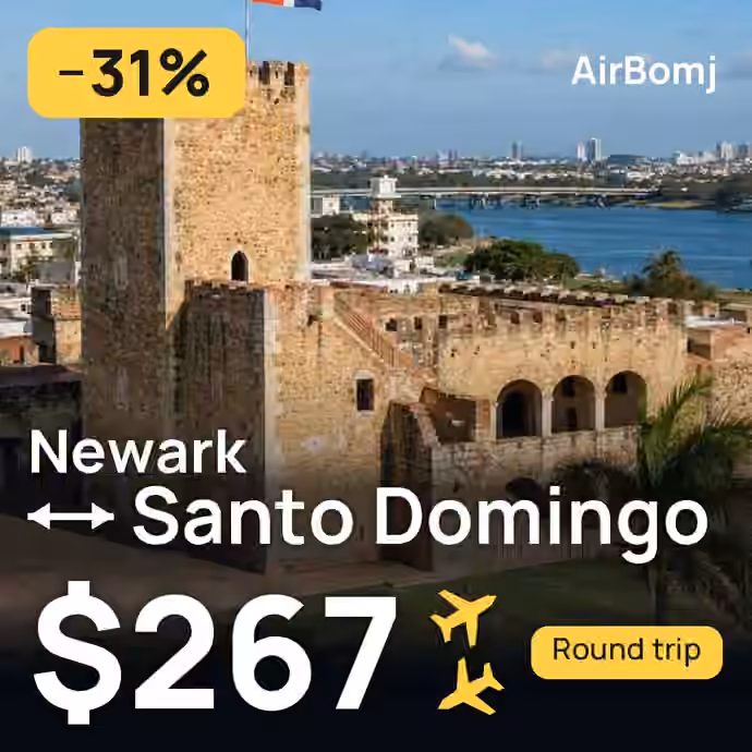 Newark → Santo Domingo for $267