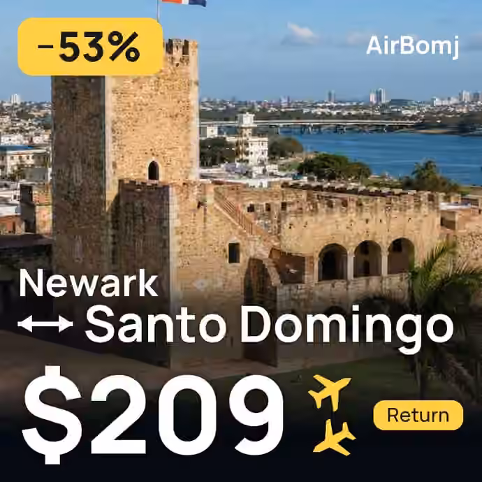 Newark → Santo Domingo for $209