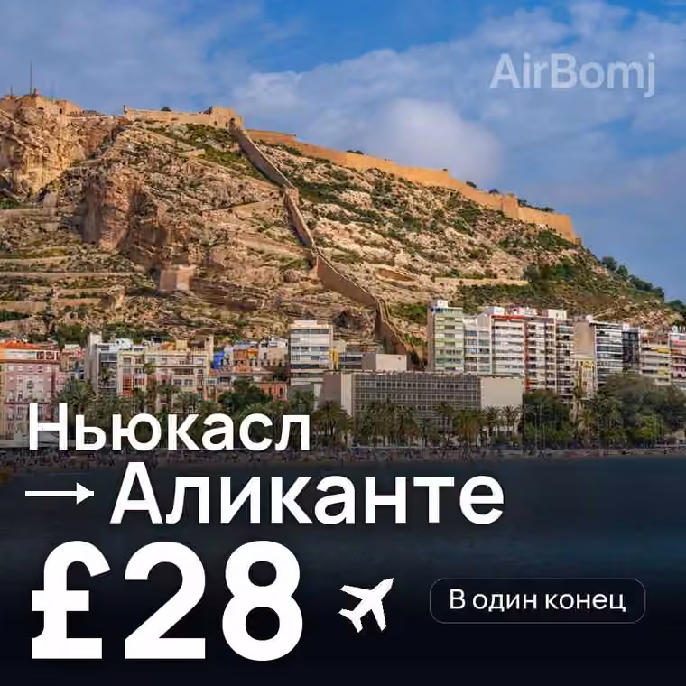 Ньюкасл → Аликанте за £28