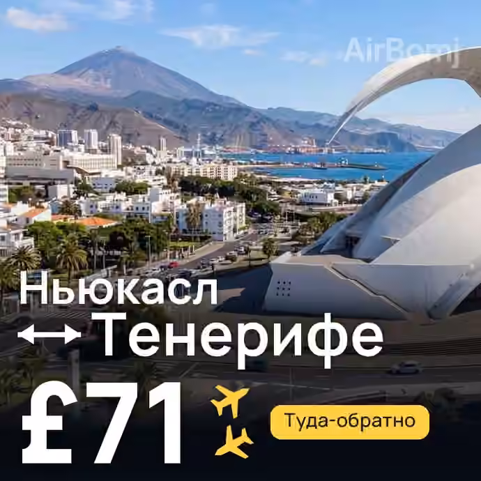 Ньюкасл → Тенерифе за £71