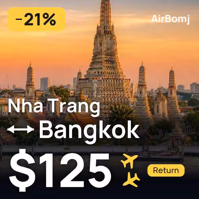 Nha Trang → Bangkok for $125