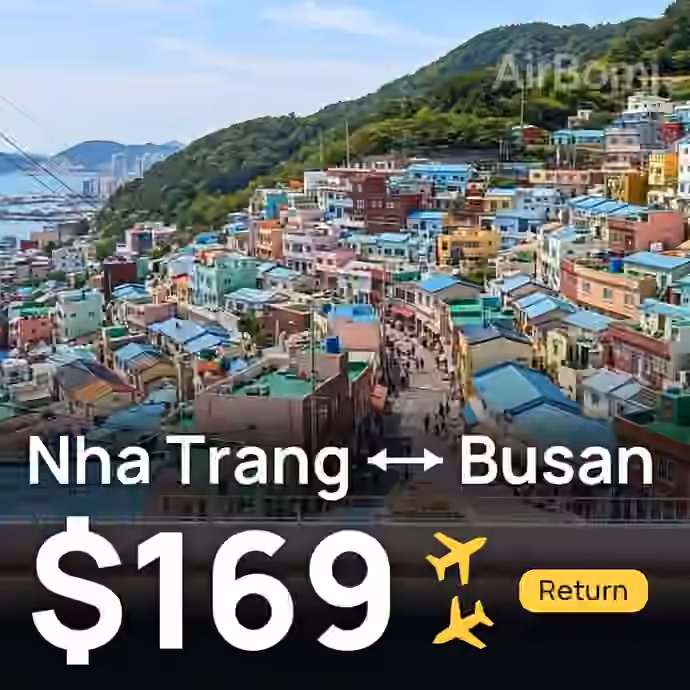 Nha Trang → Busan for $169