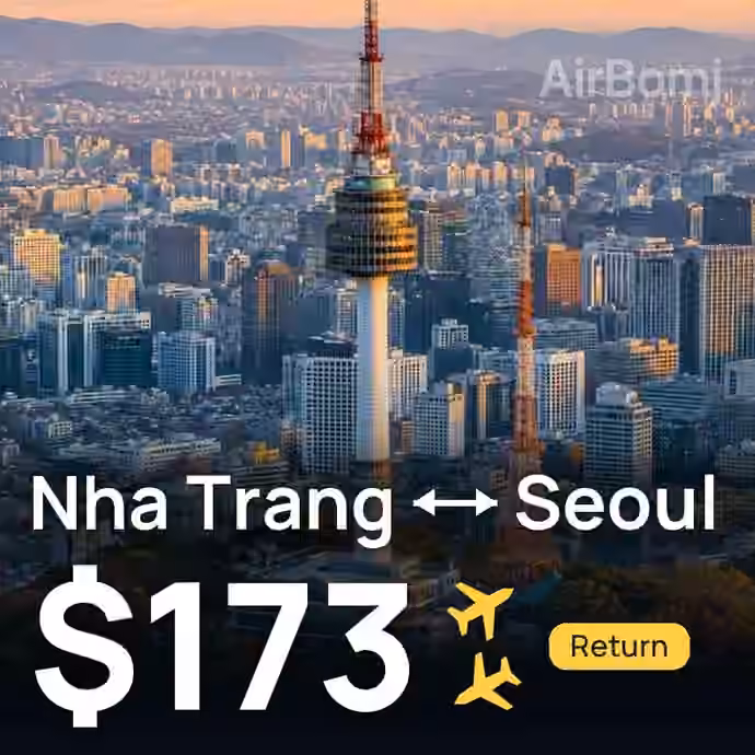 Nha Trang → Seoul for $173