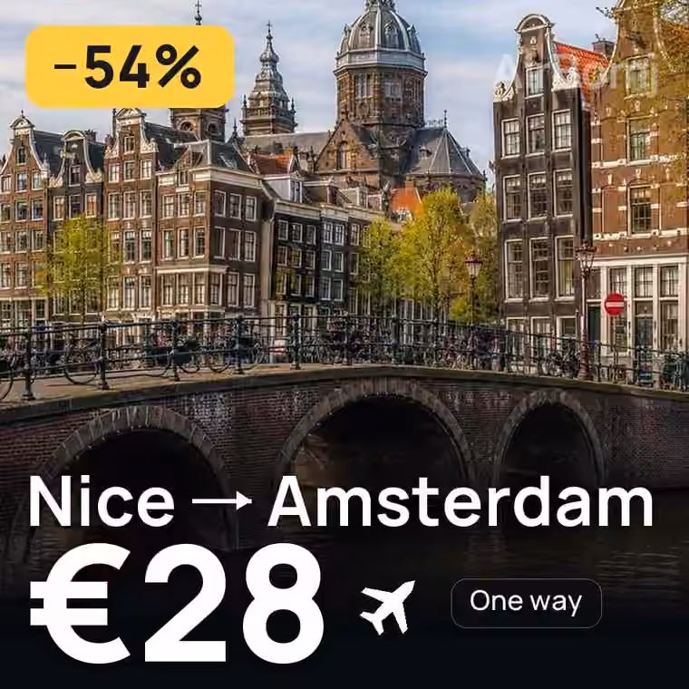 Nice → Amsterdam for €28