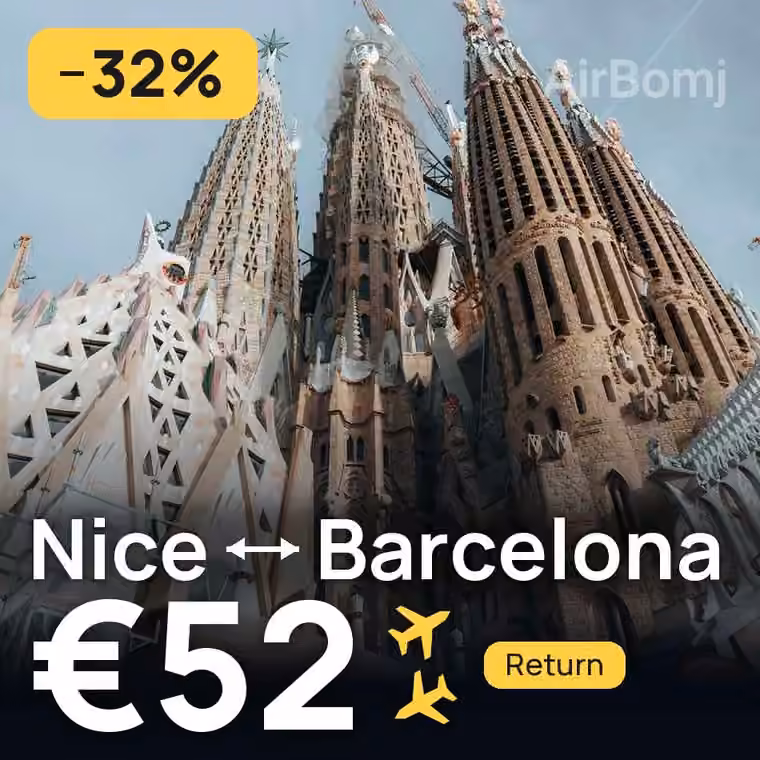 Nice → Barcelona for €52