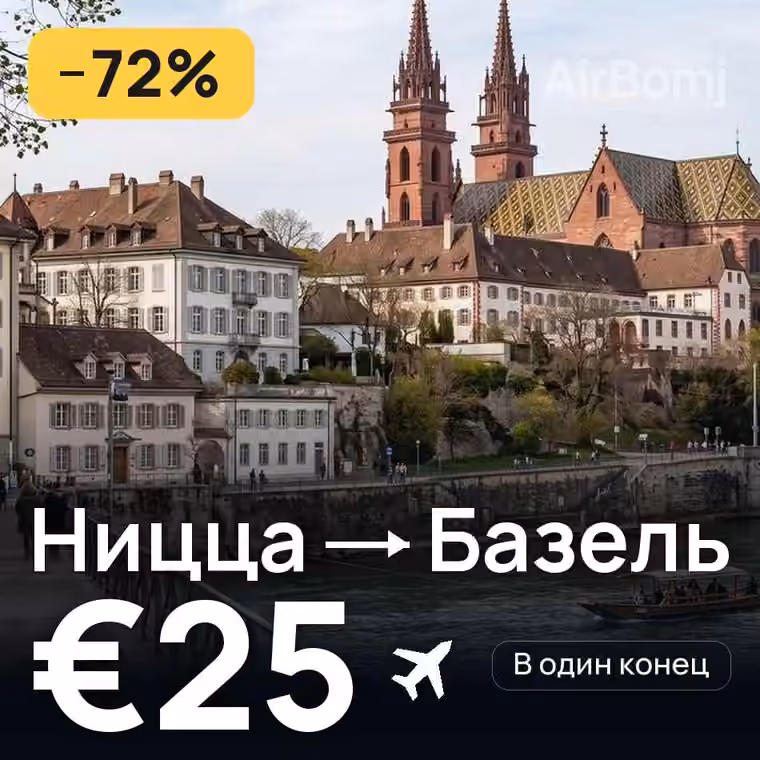 Ницца → Базель — лучшая цена €25