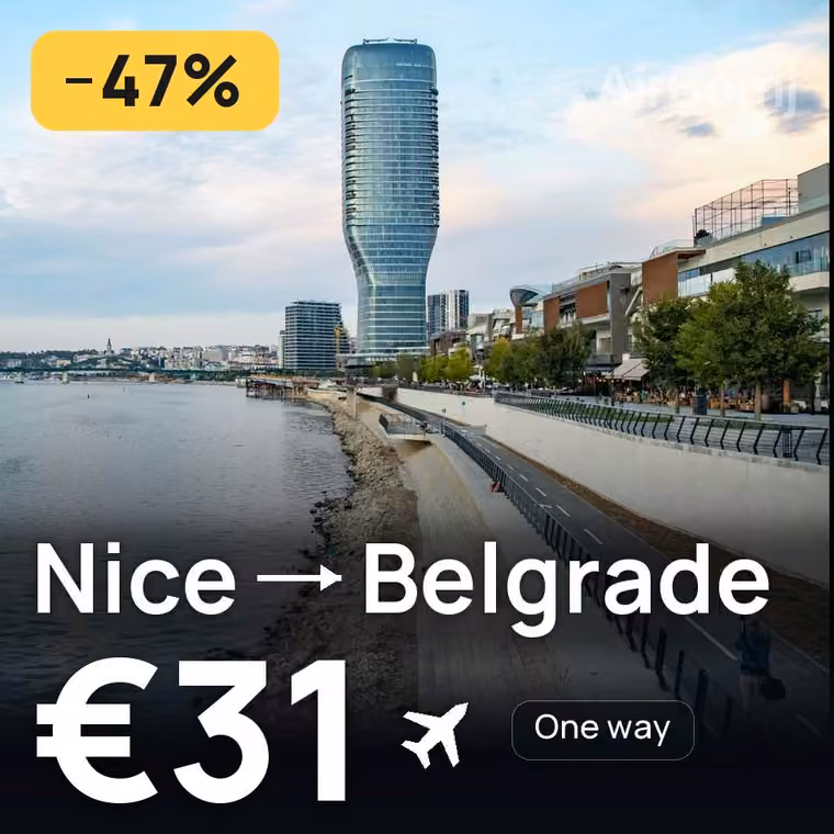 Nice → Belgrade for €31