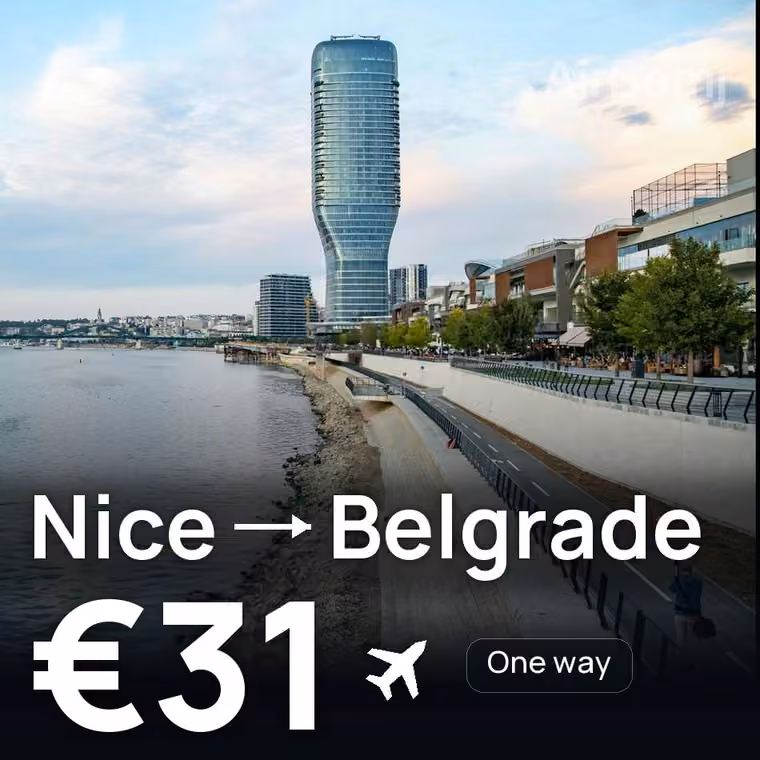 Nice → Belgrade for €31