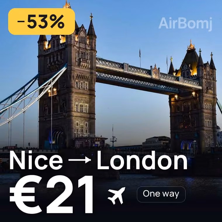 Nice → London for €21