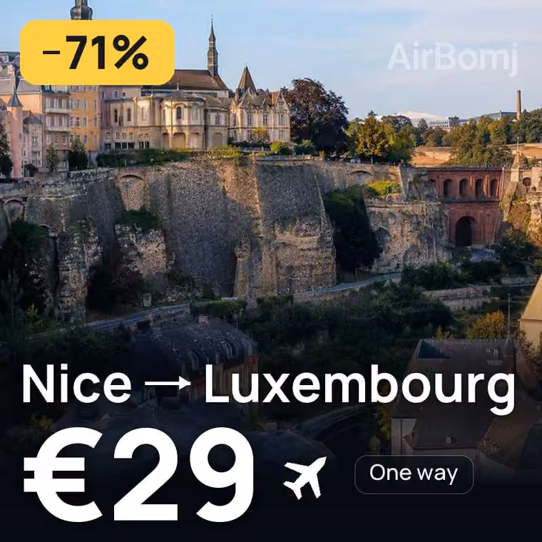 Nice → Luxembourg for €29