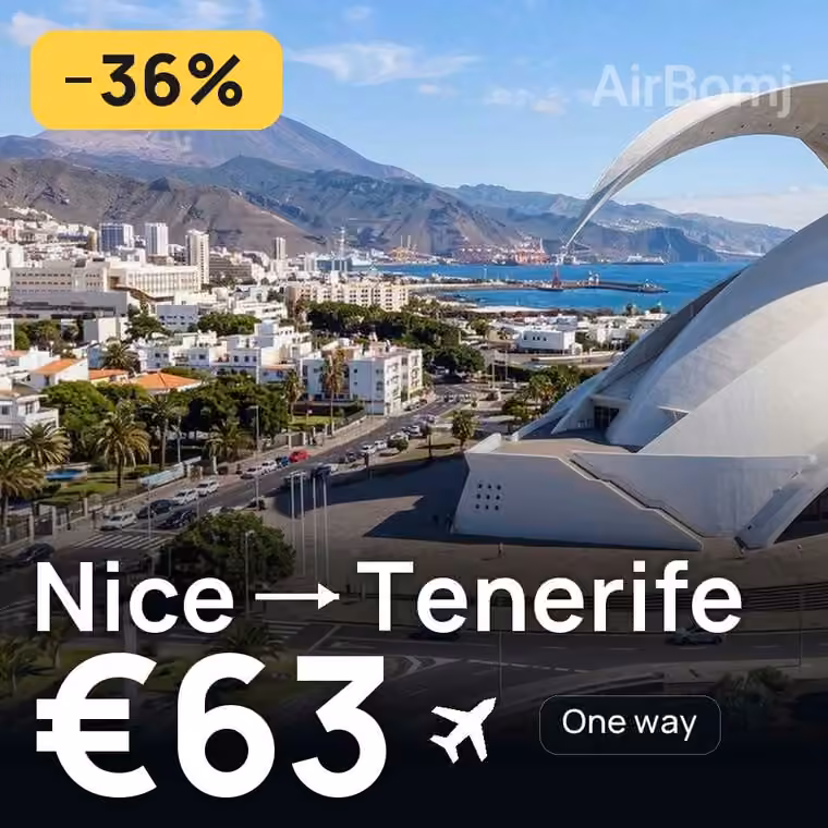 Nice → Tenerife for €63
