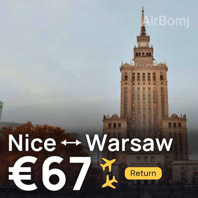 Nice → Warsaw for €67