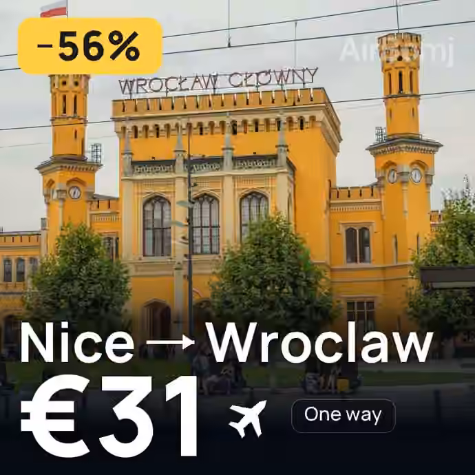 Nice → Wroclaw for €31