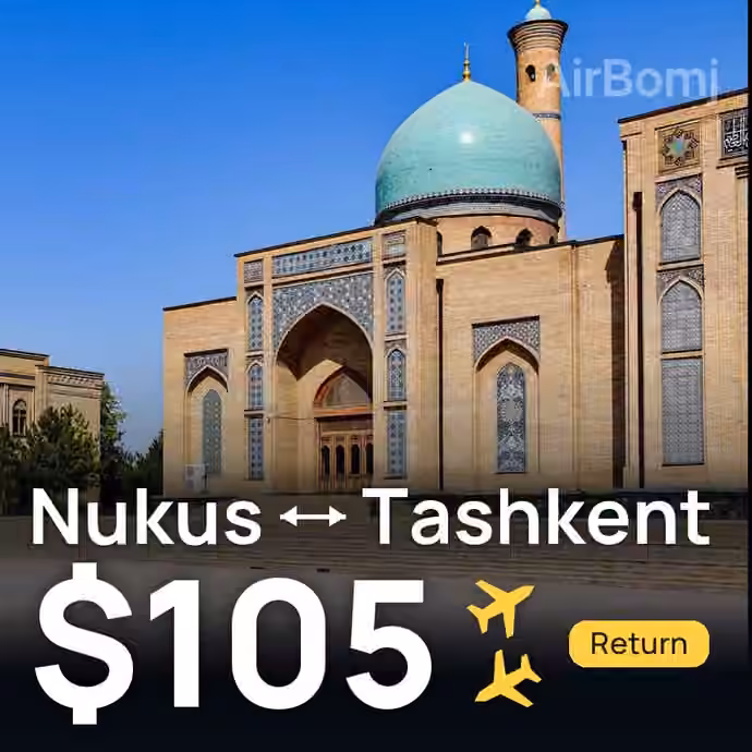 Nukus → Tashkent for $105