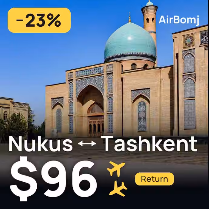 Nukus → Tashkent for $96