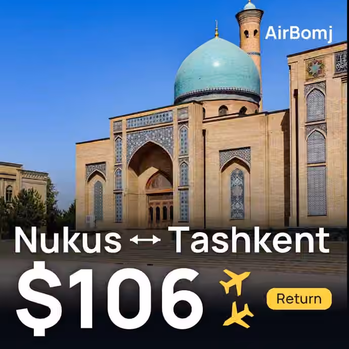 Nukus → Tashkent for $106