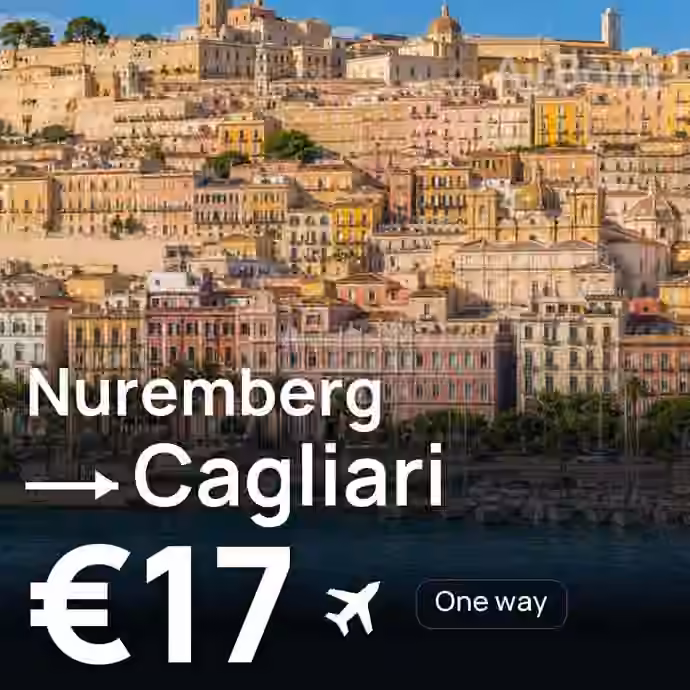 Nuremberg → Cagliari for €17