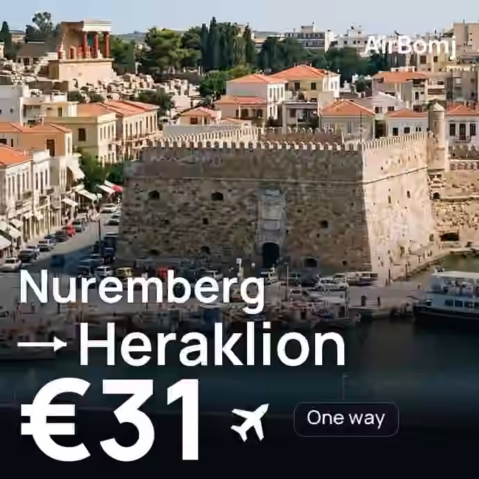 Nuremberg → Heraklion for €31