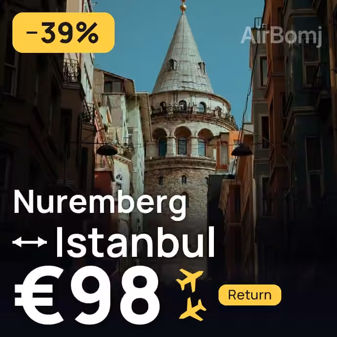 Nuremberg → Istanbul for €98
