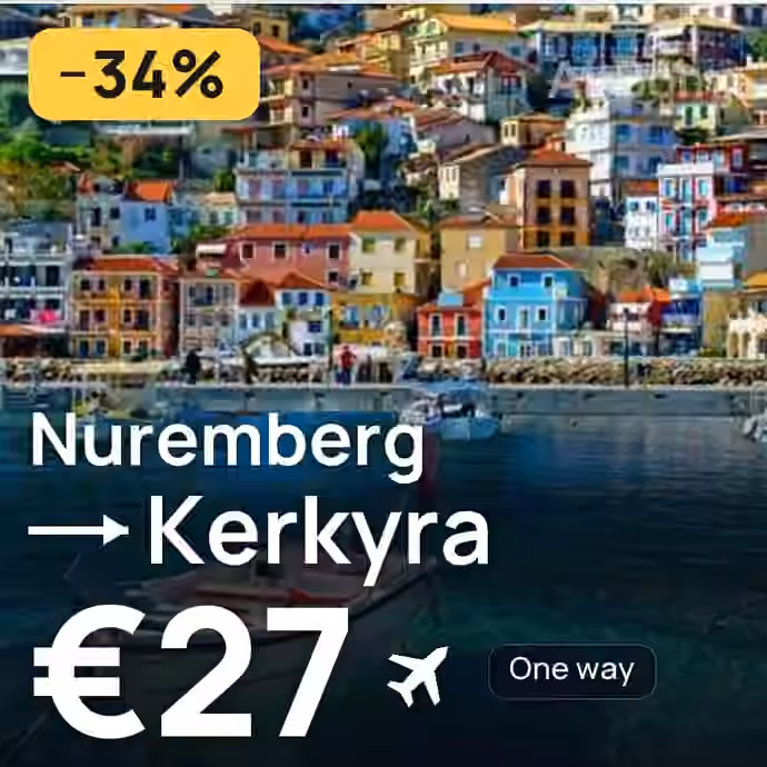 Nuremberg → Kerkyra for €27