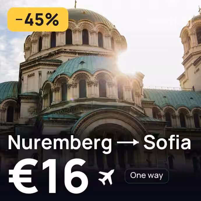 Nuremberg → Sofia for €16