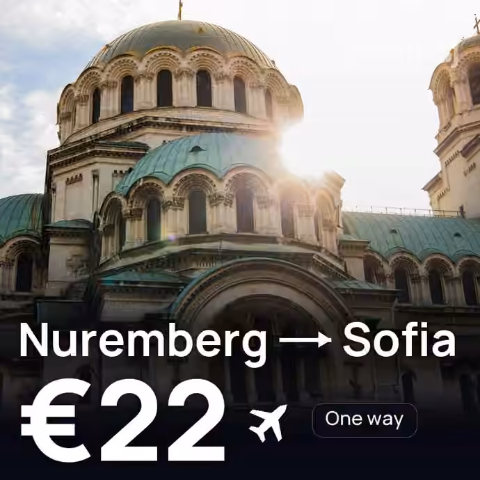 Nuremberg → Sofia for €22