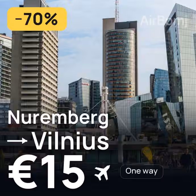 Nuremberg → Vilnius for €15