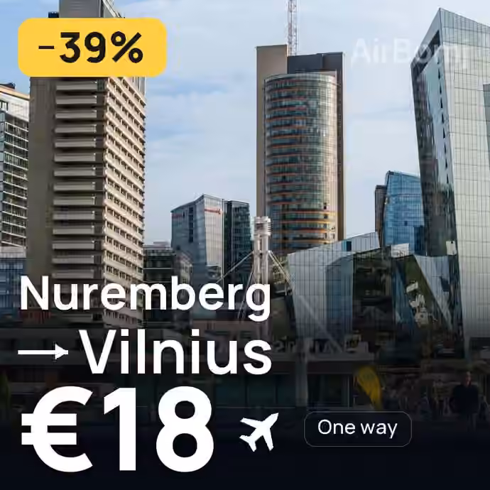 Nuremberg → Vilnius for €18